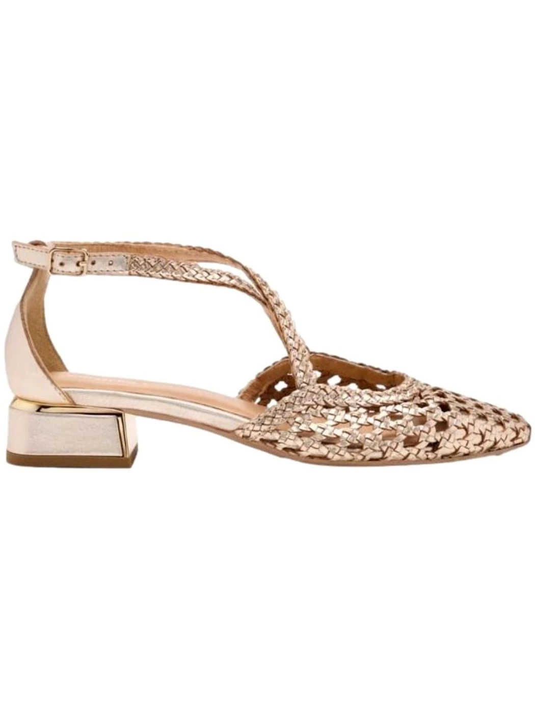 GIOSEPPO Ballerina in pelle intrecciata Brillion Donna