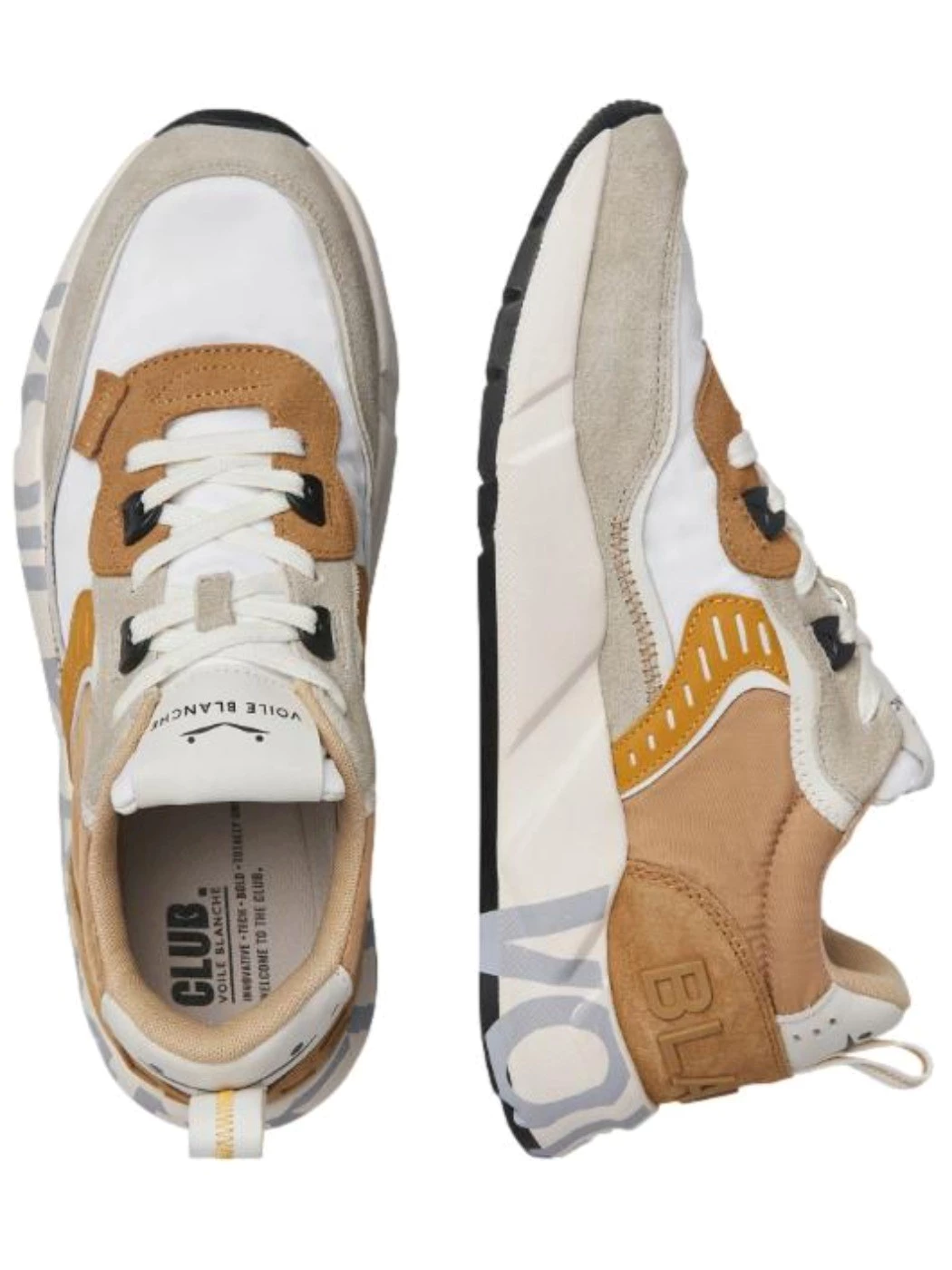 VOILE BLANCHE Sneakers Uomo Club01 Sand Cognac