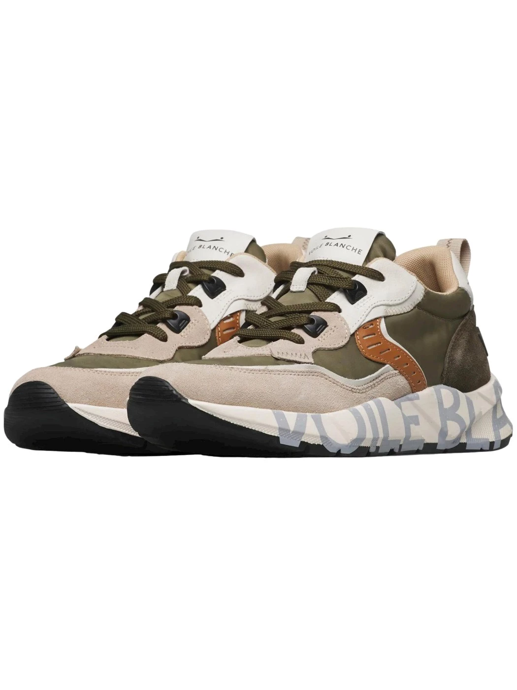 VOILE BLANCHE Sneakers Uomo Club01 Beige Militare