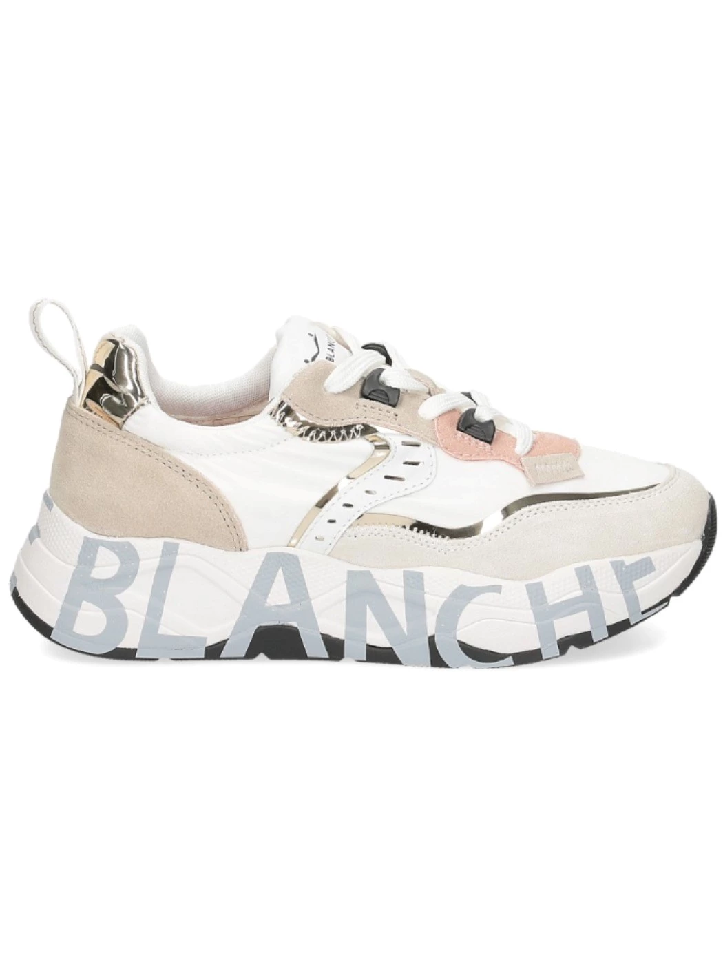 VOILE BLANCHE Sneakers Donna Club 105 Off White Sand Platinum