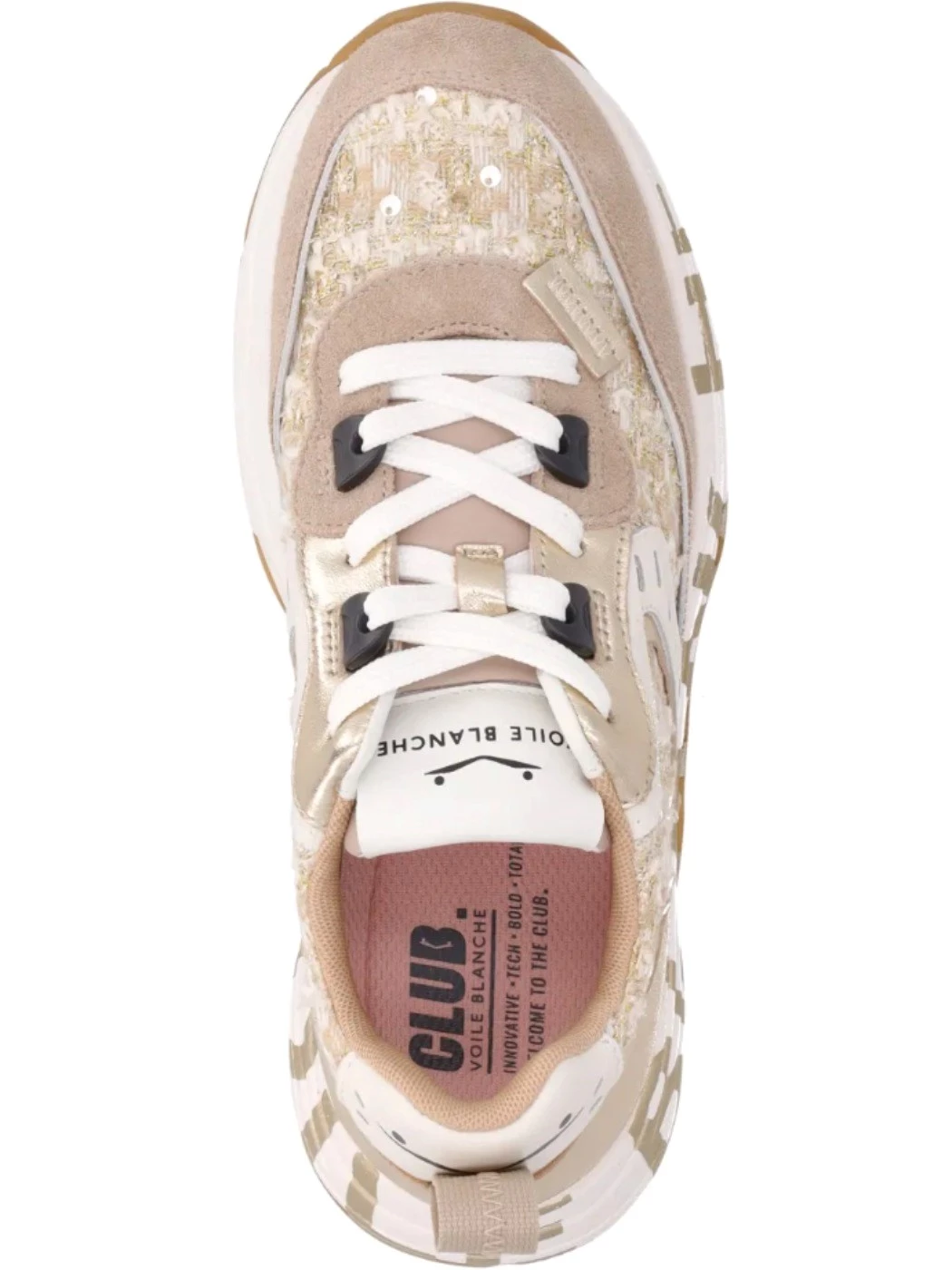 VOILE BLANCHE Sneakers Donna Club 105 Beige Platinum