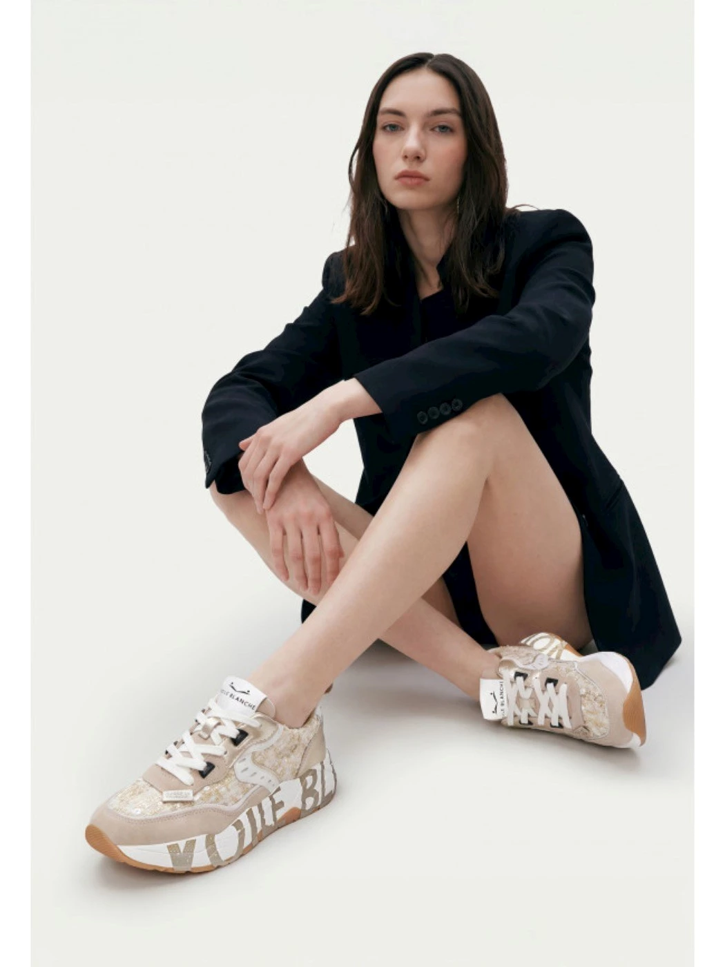 VOILE BLANCHE Sneakers Donna Club 105 Beige Platinum