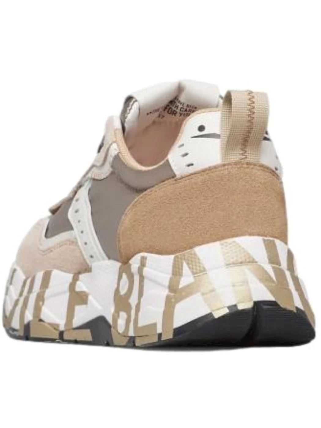 VOILE BLANCHE Sneakers in suede e tessuto Beige Platino Donna