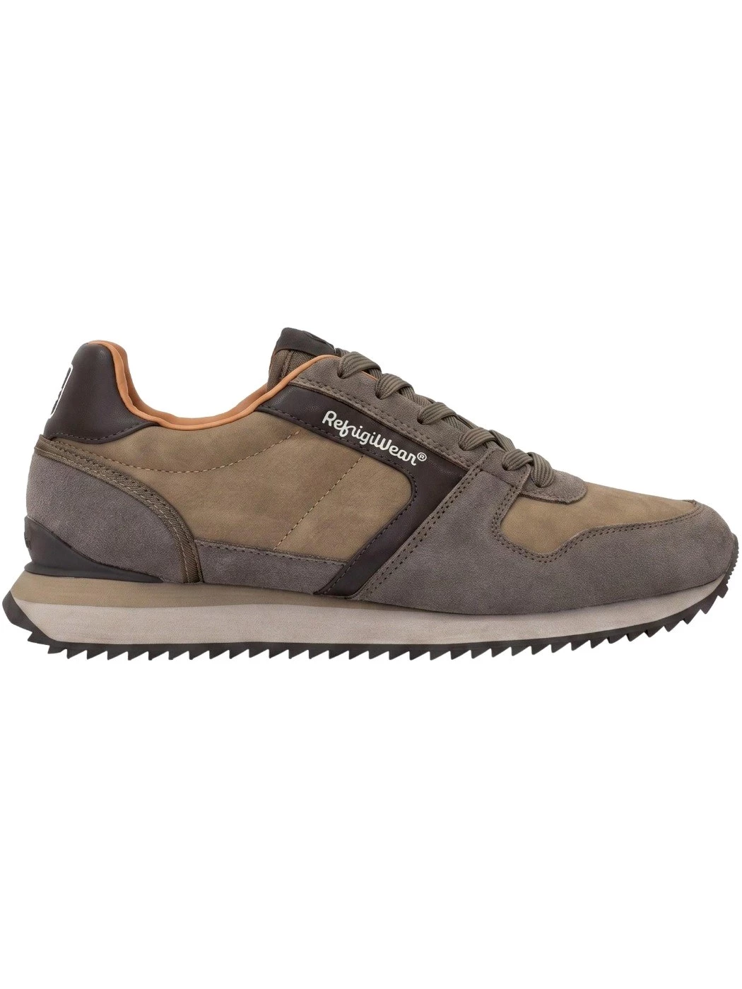 Refrigiwear Snakers in pelle da uomo colore Taupe