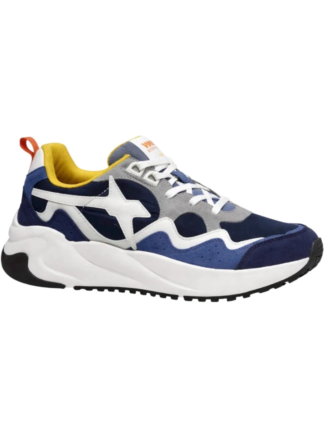 W6YZ Flik M Sneakers Uomo  in suede e tessuto tecnico Blue