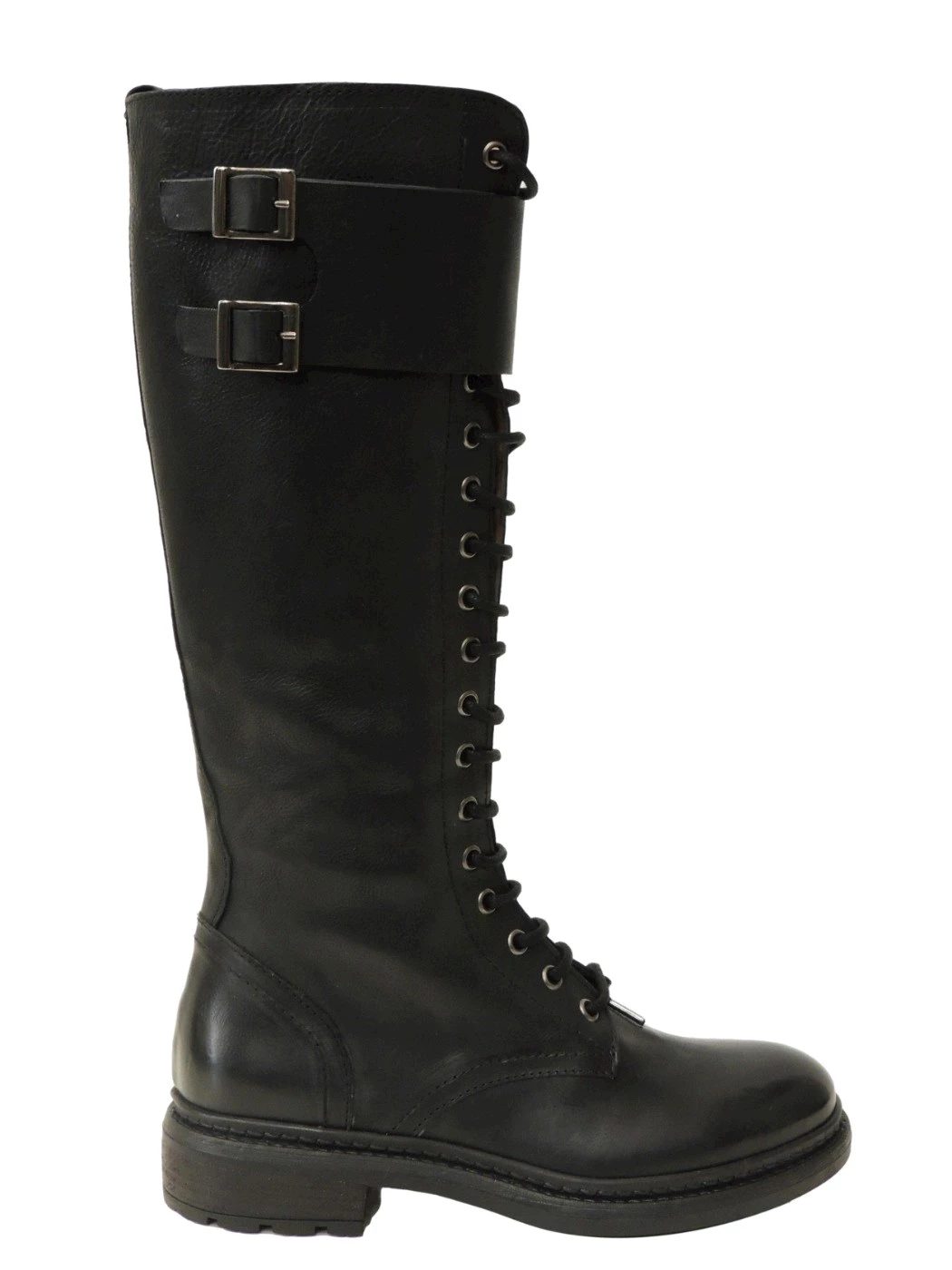 Julie Dee Tody nero stivale in pelle Donna Made in italy