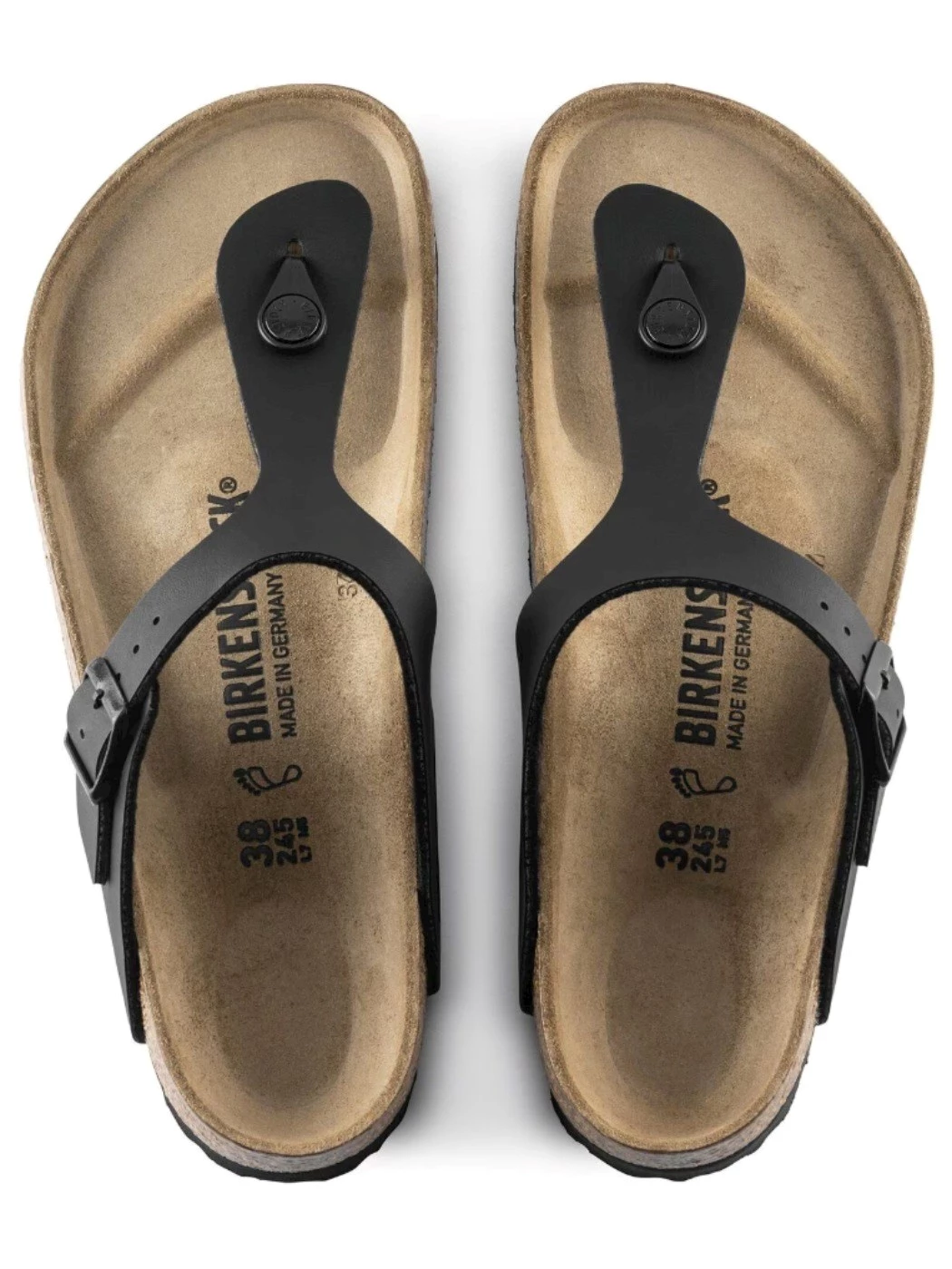 Birkenstock Gizeh Birko Flor Black Regular Fit Unisex