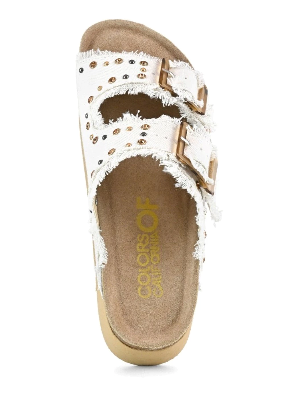 Colors Of California Platform denim con strass Donna