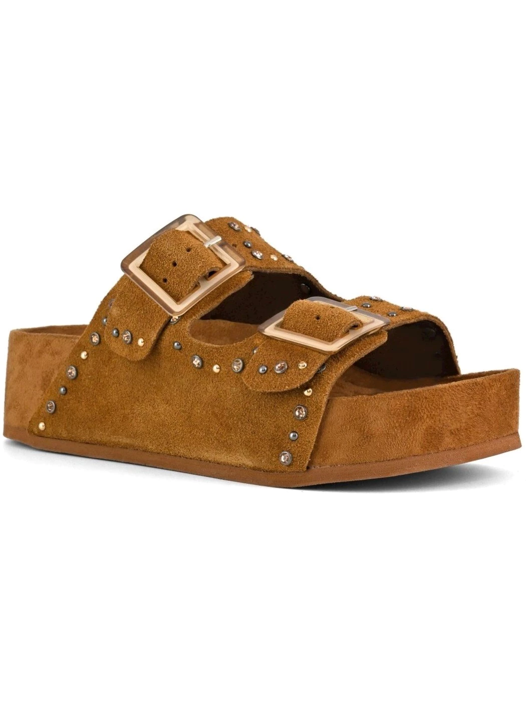 Colors Of California Sabot zeppa con soletto anatomico e strass