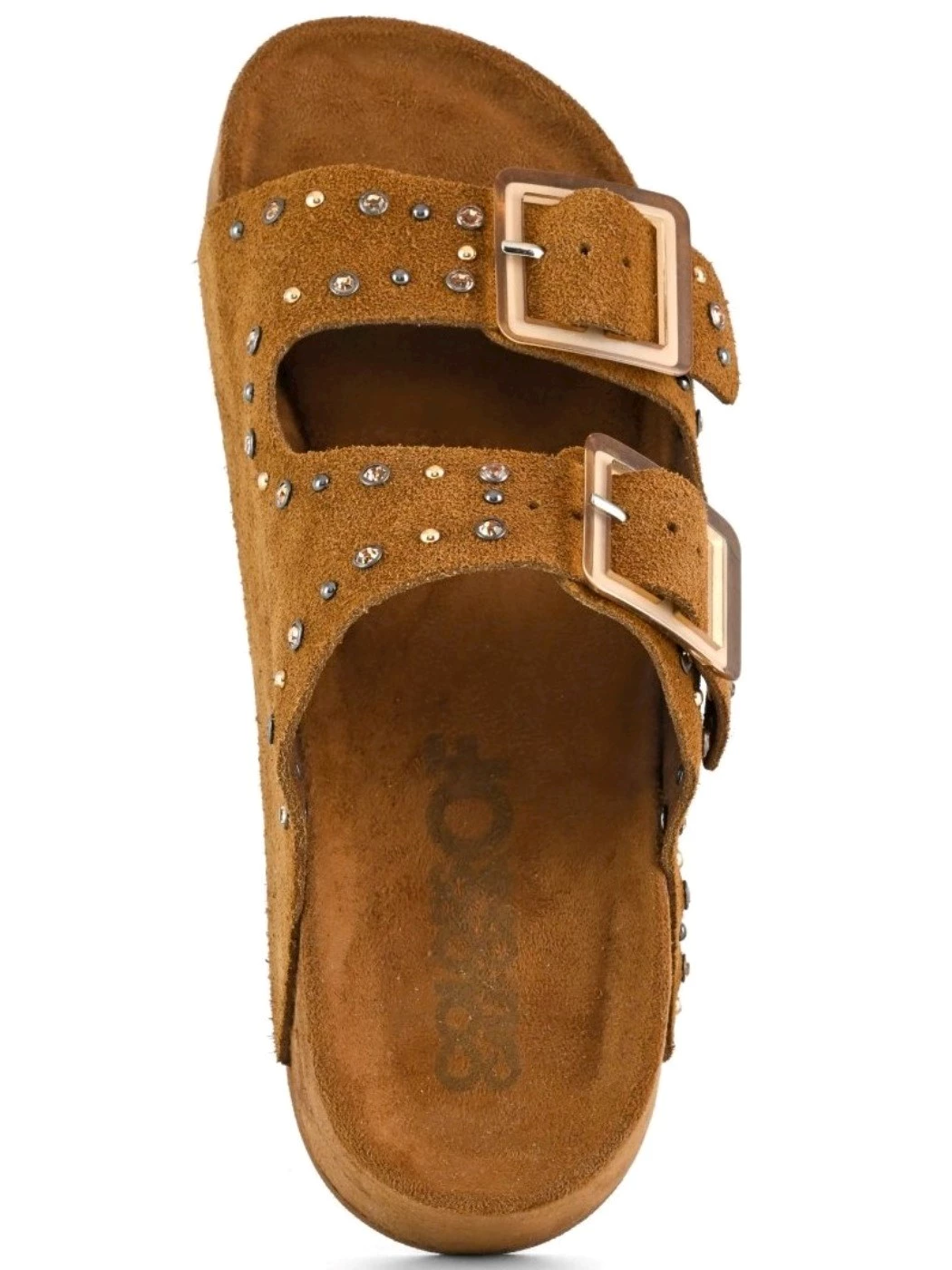 Colors Of California Sabot zeppa con soletto anatomico e strass