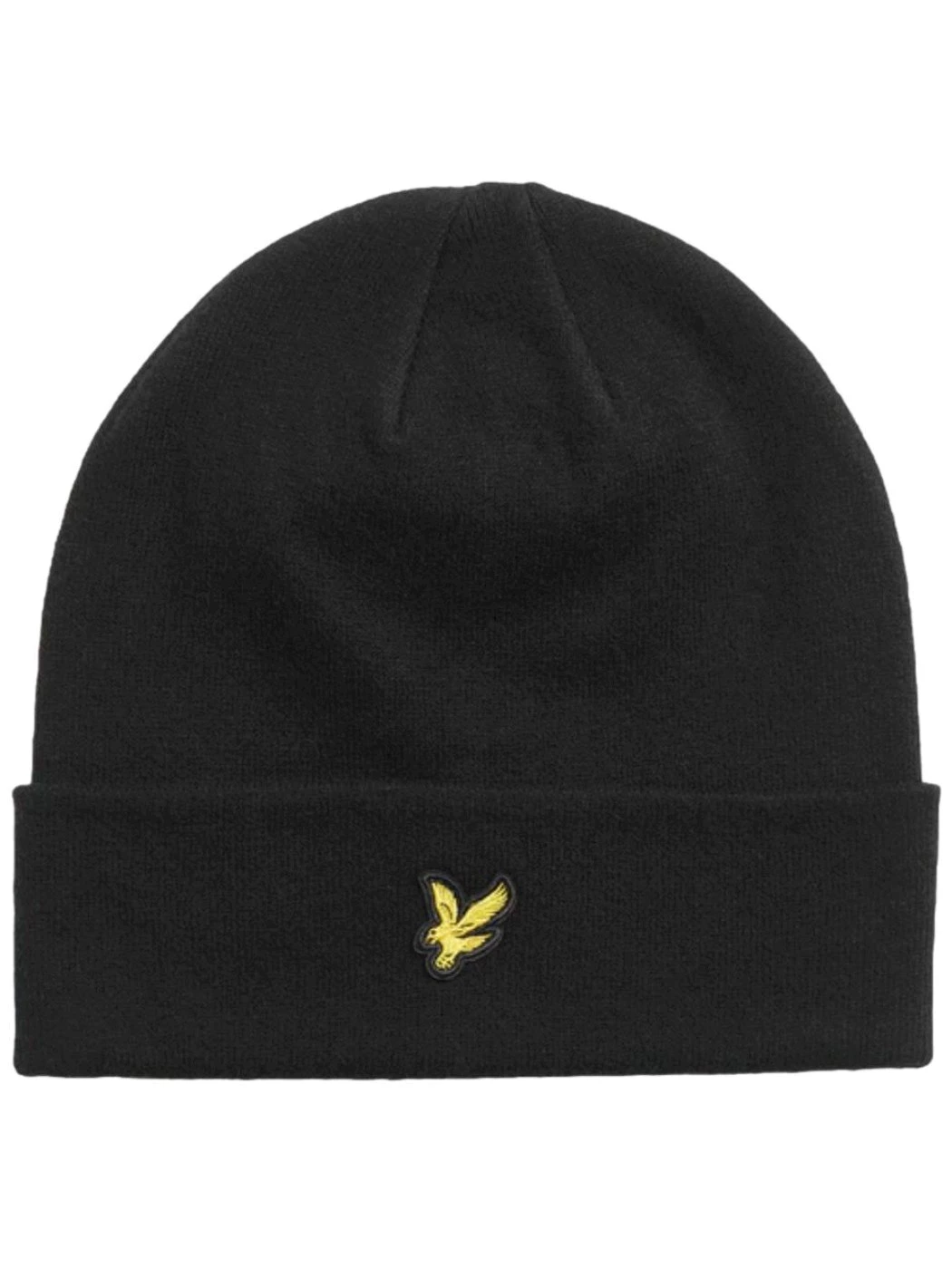 Lyle & Scott Berretto in misto lana merino Jet Black