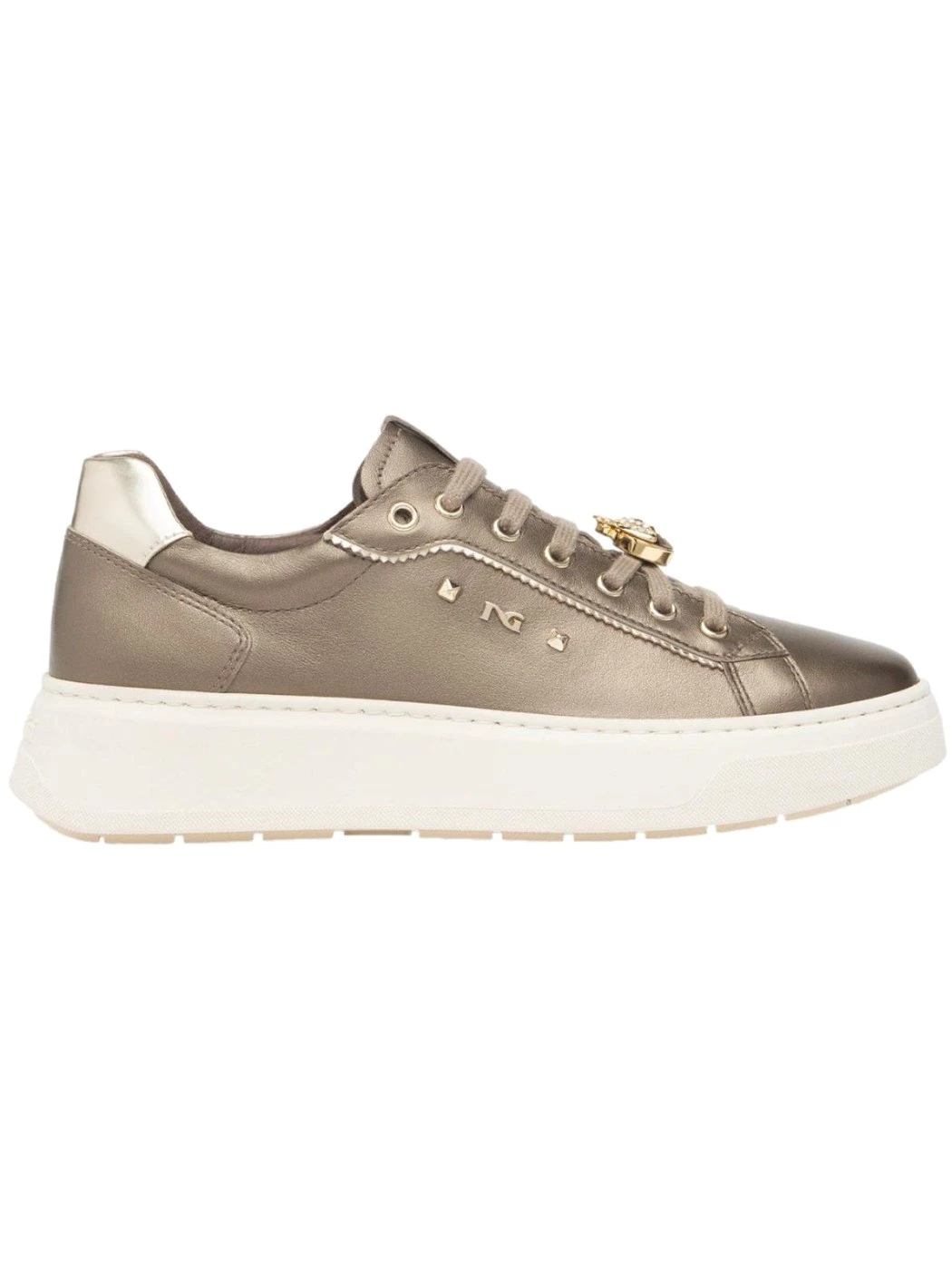 Nero Giardini Sneakers Donna in Pelle e Materiale Tecnico Bronzo