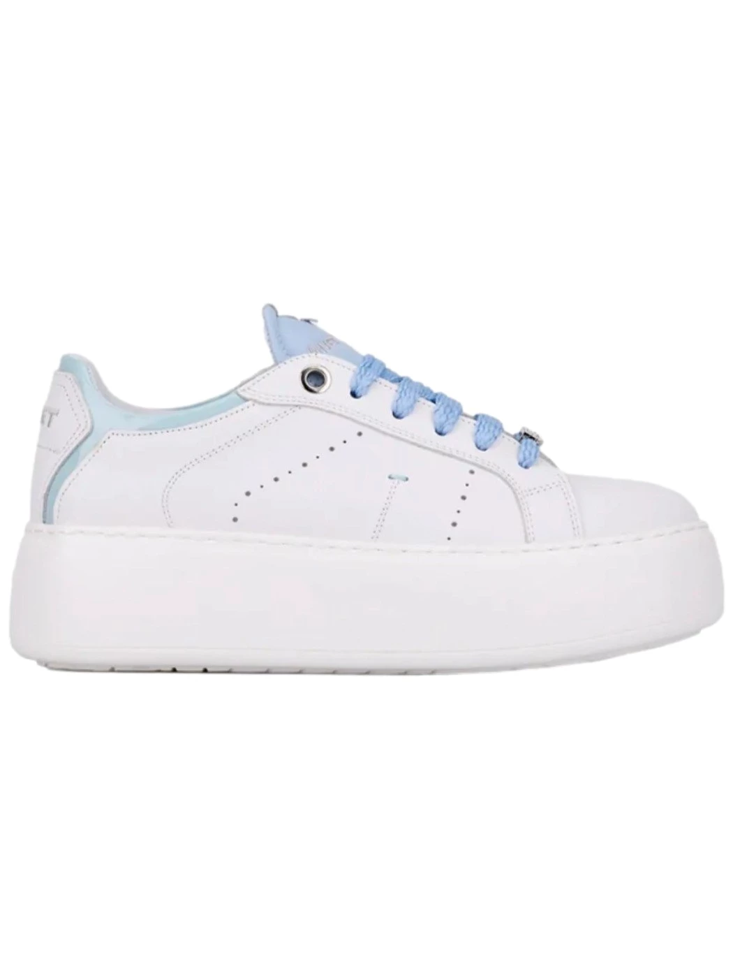 Janet&Janet Sneakers Donna in pelle J-004 Bianco celeste