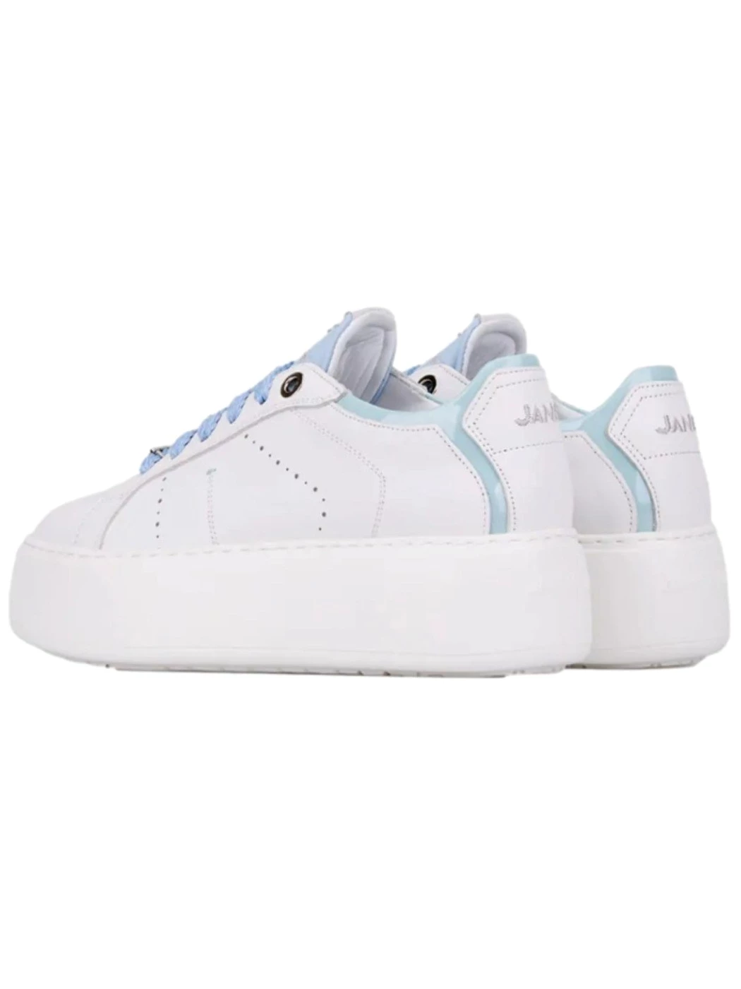 Janet&Janet Sneakers Donna in pelle J-004 Bianco celeste