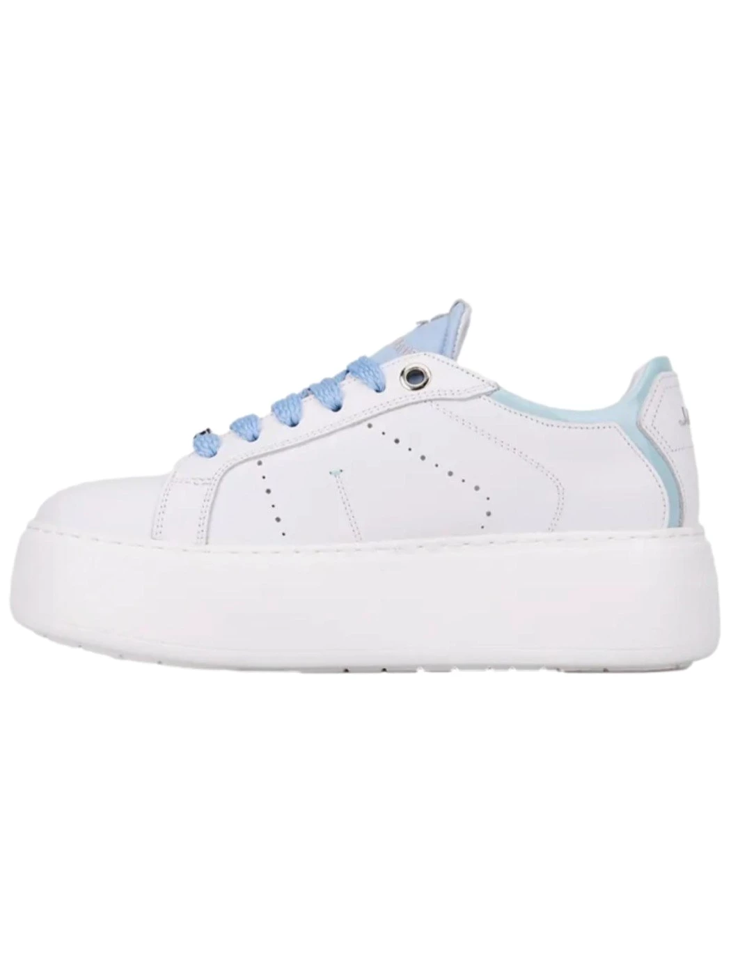 Janet&Janet Sneakers Donna in pelle J-004 Bianco celeste