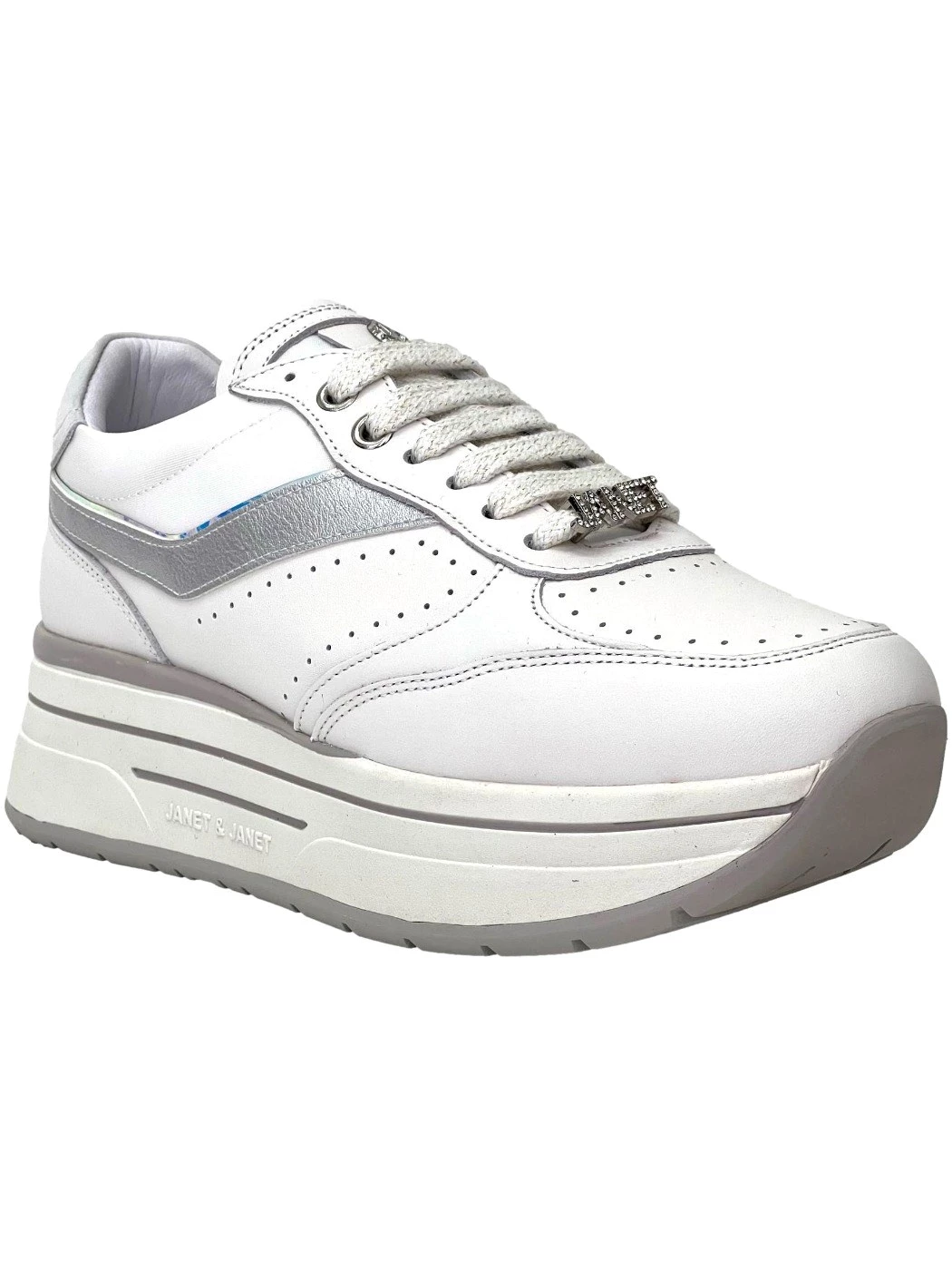 Janet&Janet Sneakers in pelle da donna J-020 Bianco