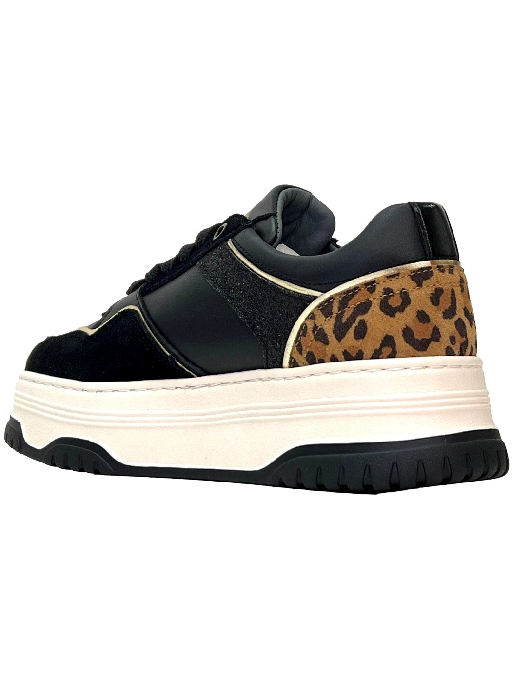 Janet & Janet J423 sneakers Donna in pelle nero oro