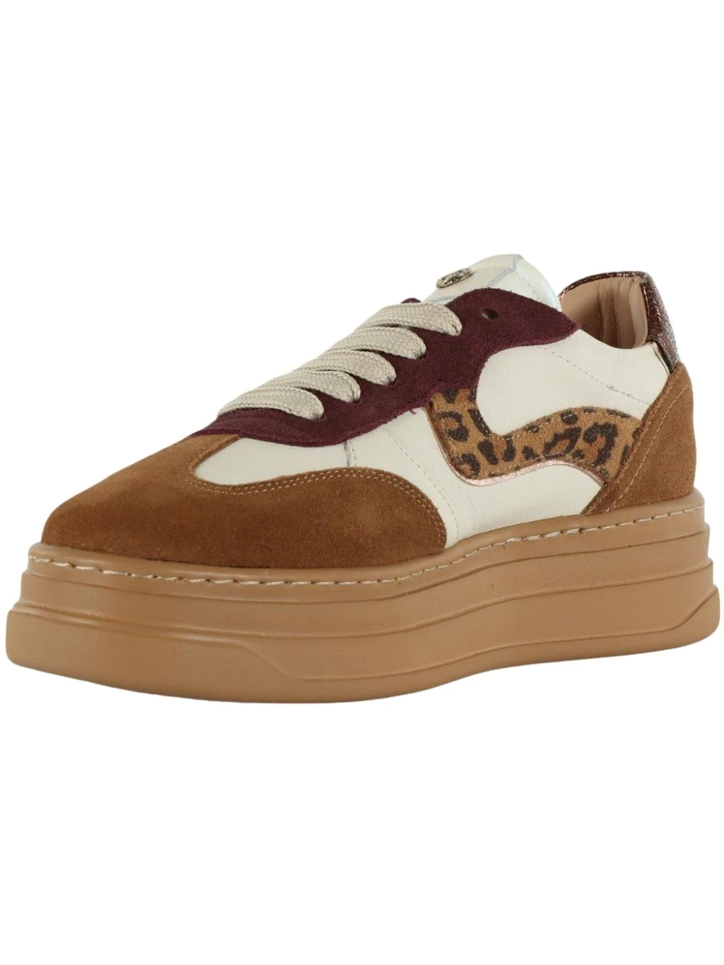 Janet & Janet Sneakers Donna in pelle colore cognac