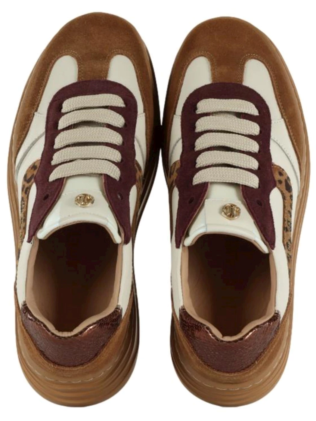 Janet & Janet Sneakers Donna in pelle colore cognac