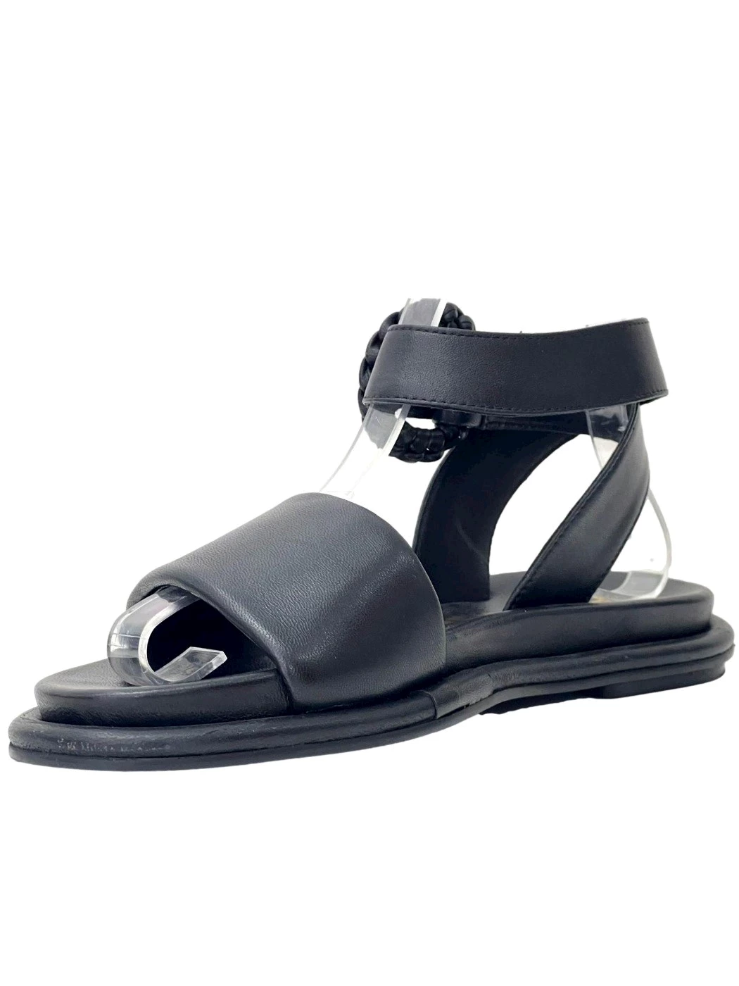 Janet & Janet Sandalo in pelle nero Donna J162