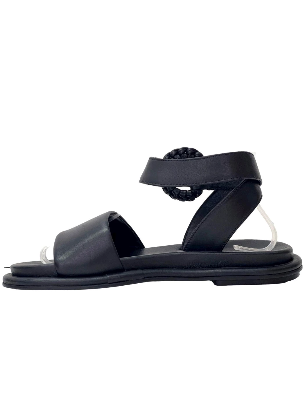 Janet & Janet Sandalo in pelle nero Donna J162