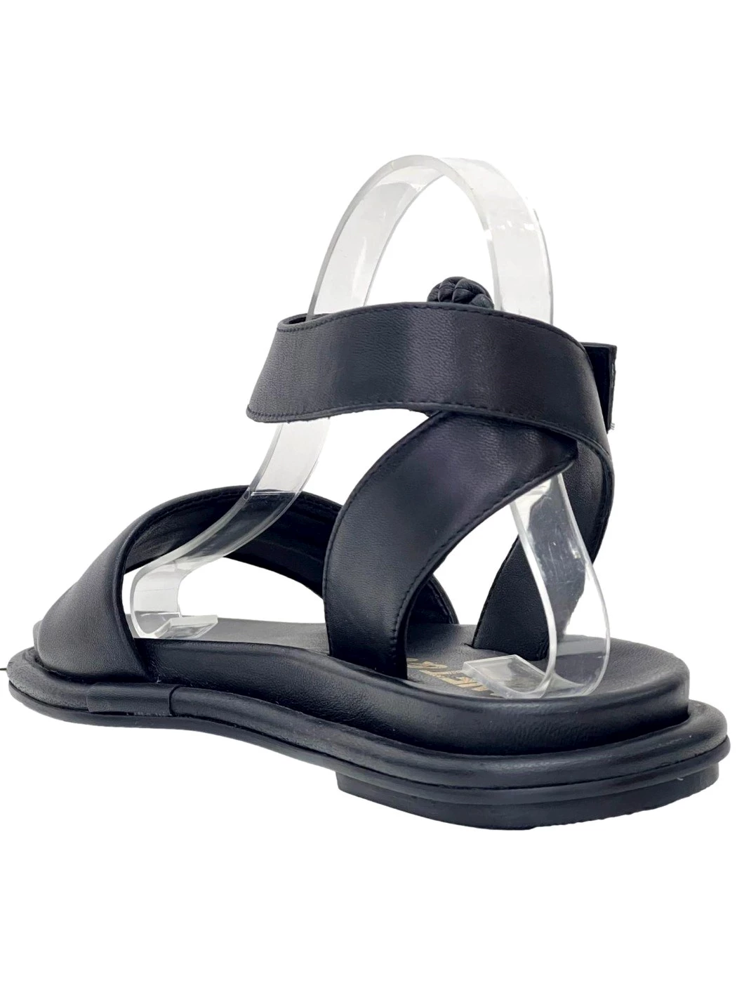 Janet & Janet Sandalo in pelle nero Donna J162