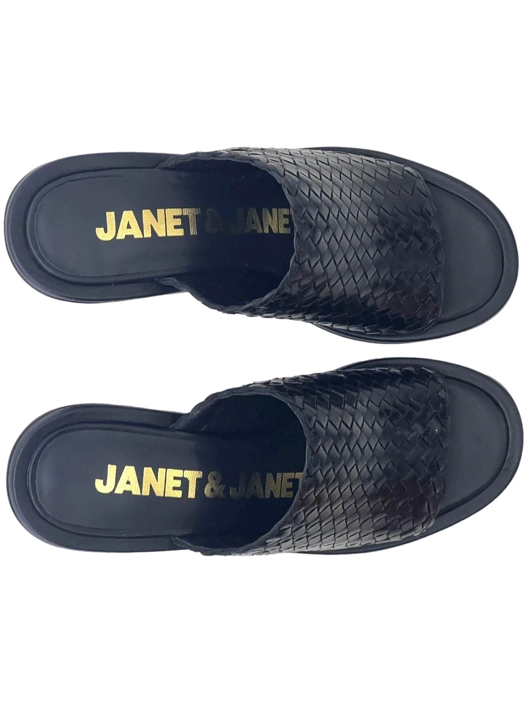 Janet&Janet sabot spuntato nero in pelle J111