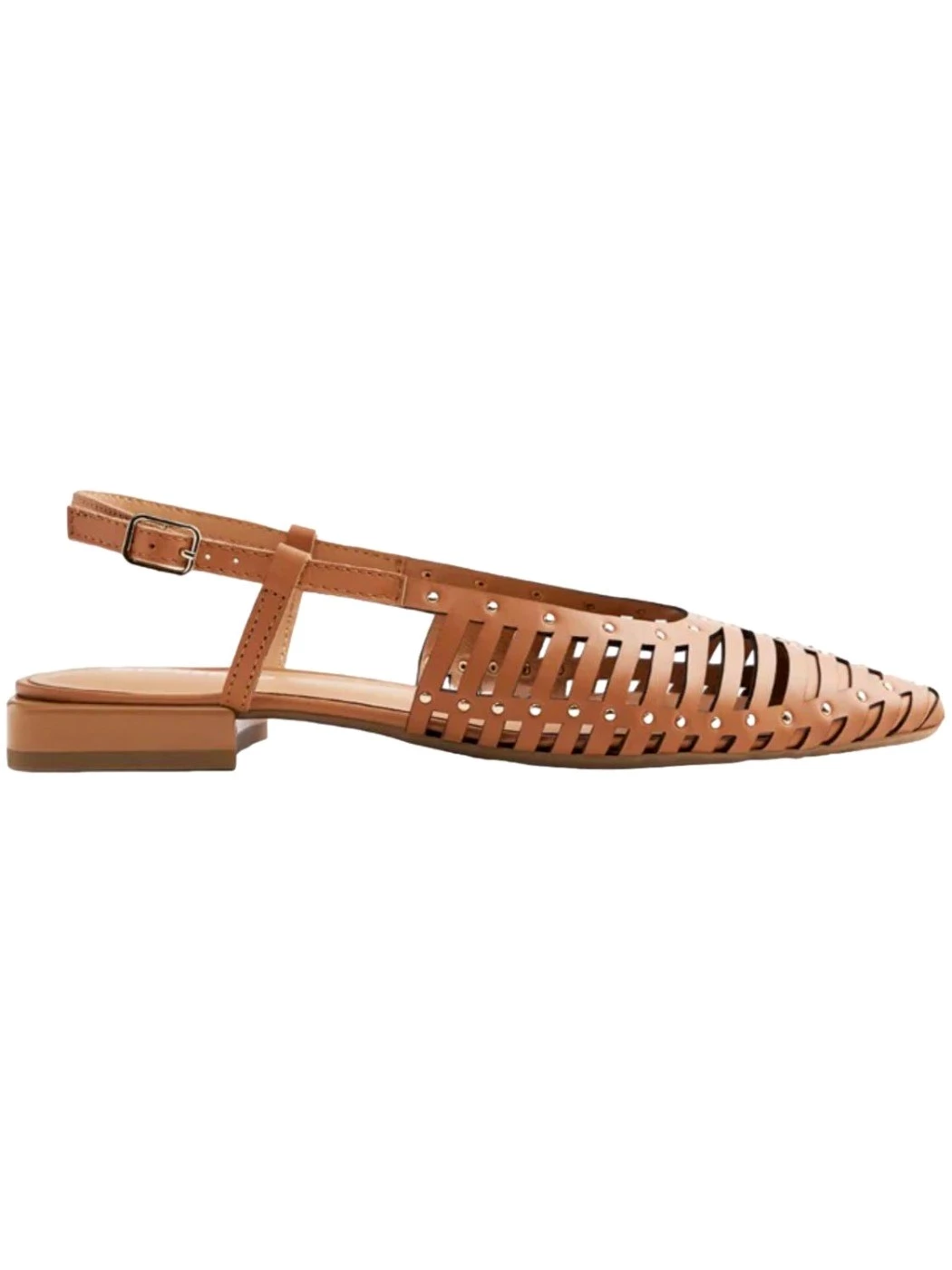 GIOSEPPO Ballerine aperte pelle Jericho camel