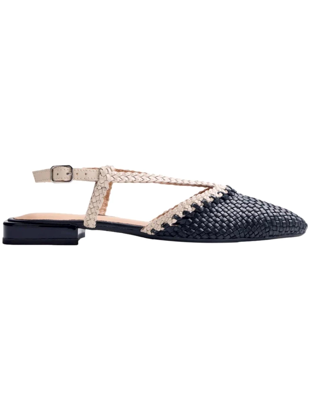 GIOSEPPO Kitodi Ballerina in pelle intrecciata aperte