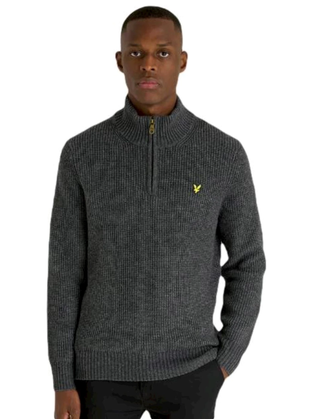 Lyle & Scott Ribbed Quarter Zip Jumper KN1712V 398