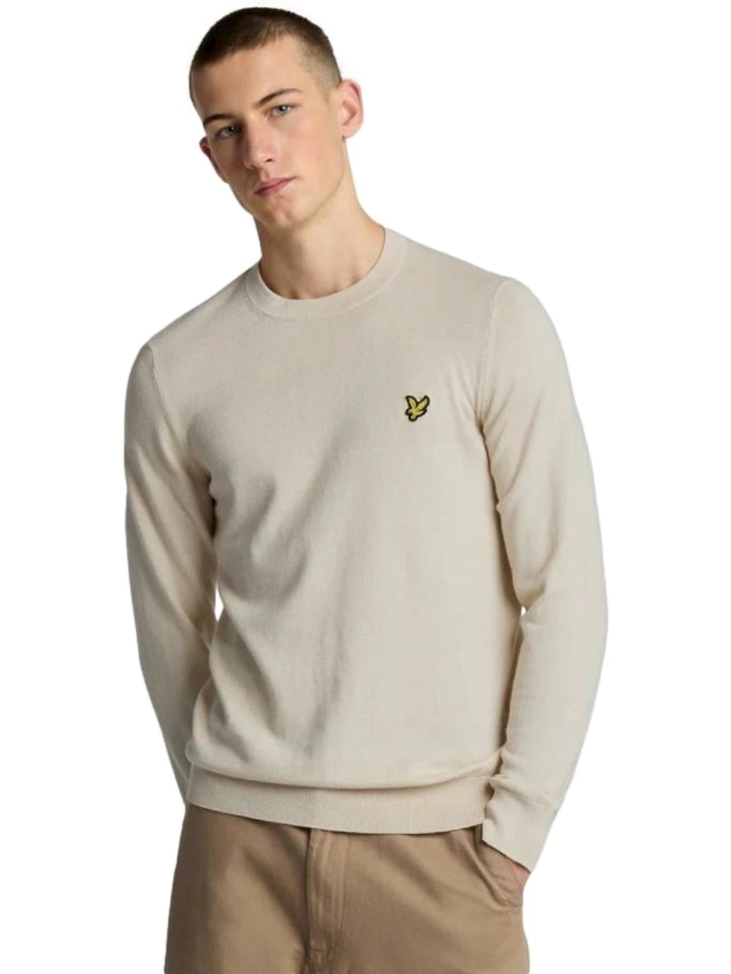 Lyle & Scott Maglione girocollo in cotone merino Uomo Cove