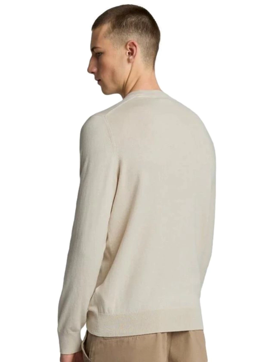 Lyle & Scott Maglione girocollo in cotone merino Uomo Cove