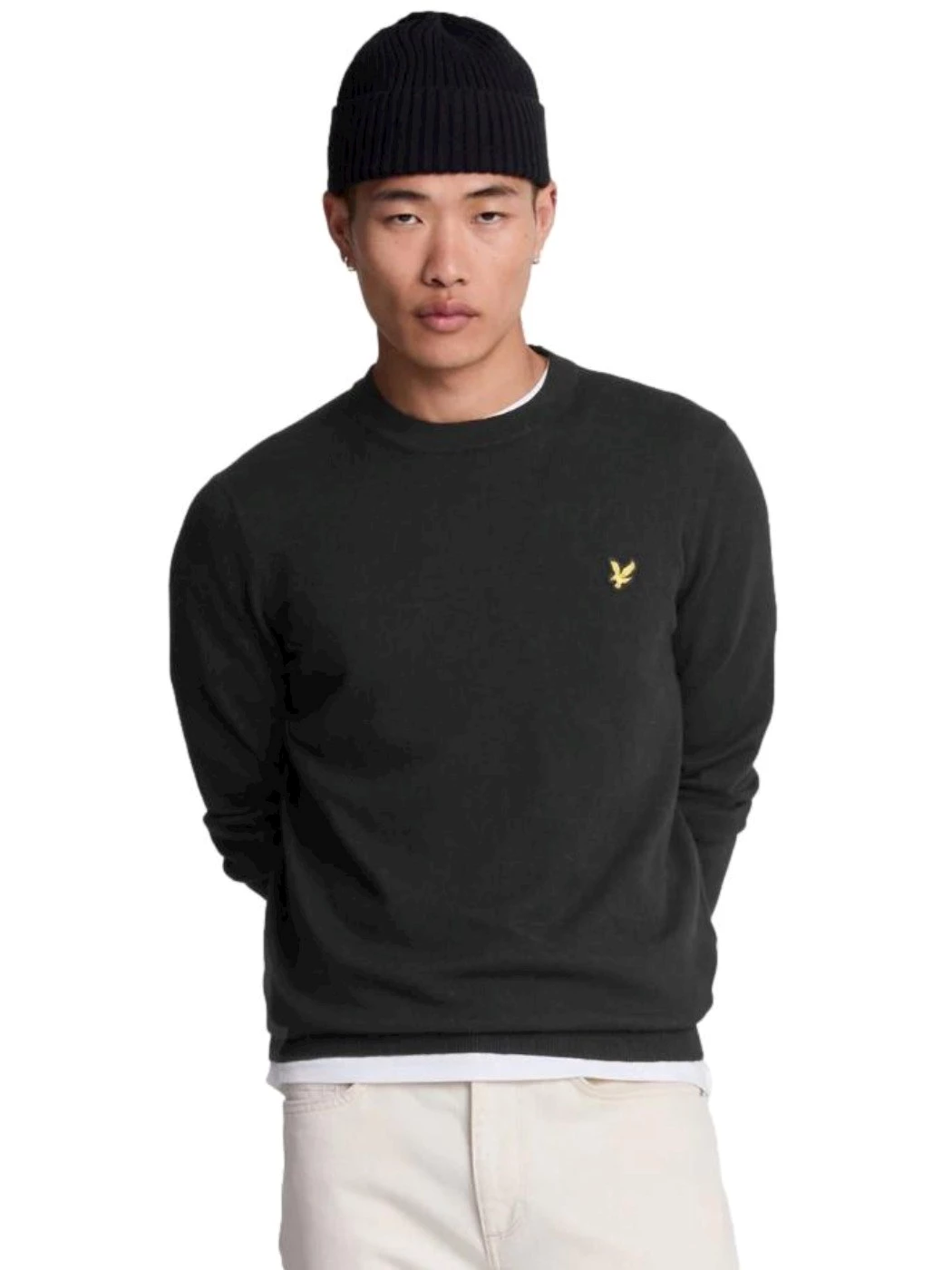 Lyle & Scott Maglione girocollo in cotone merino KN2110VC Z865