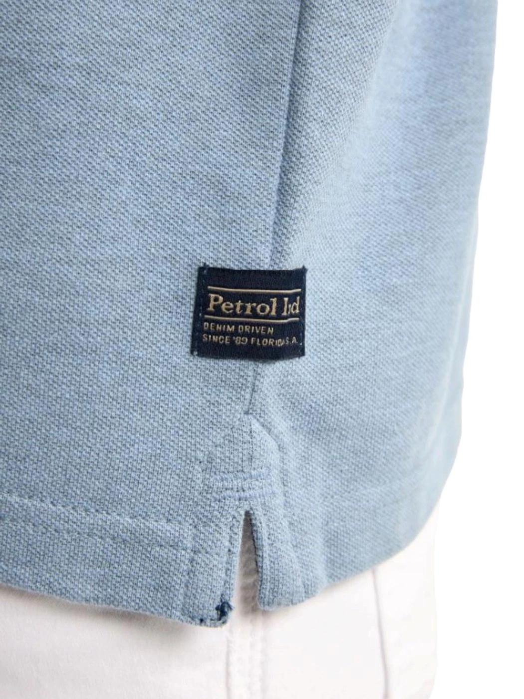 Petrol Polo pellicano classico colore azzurro