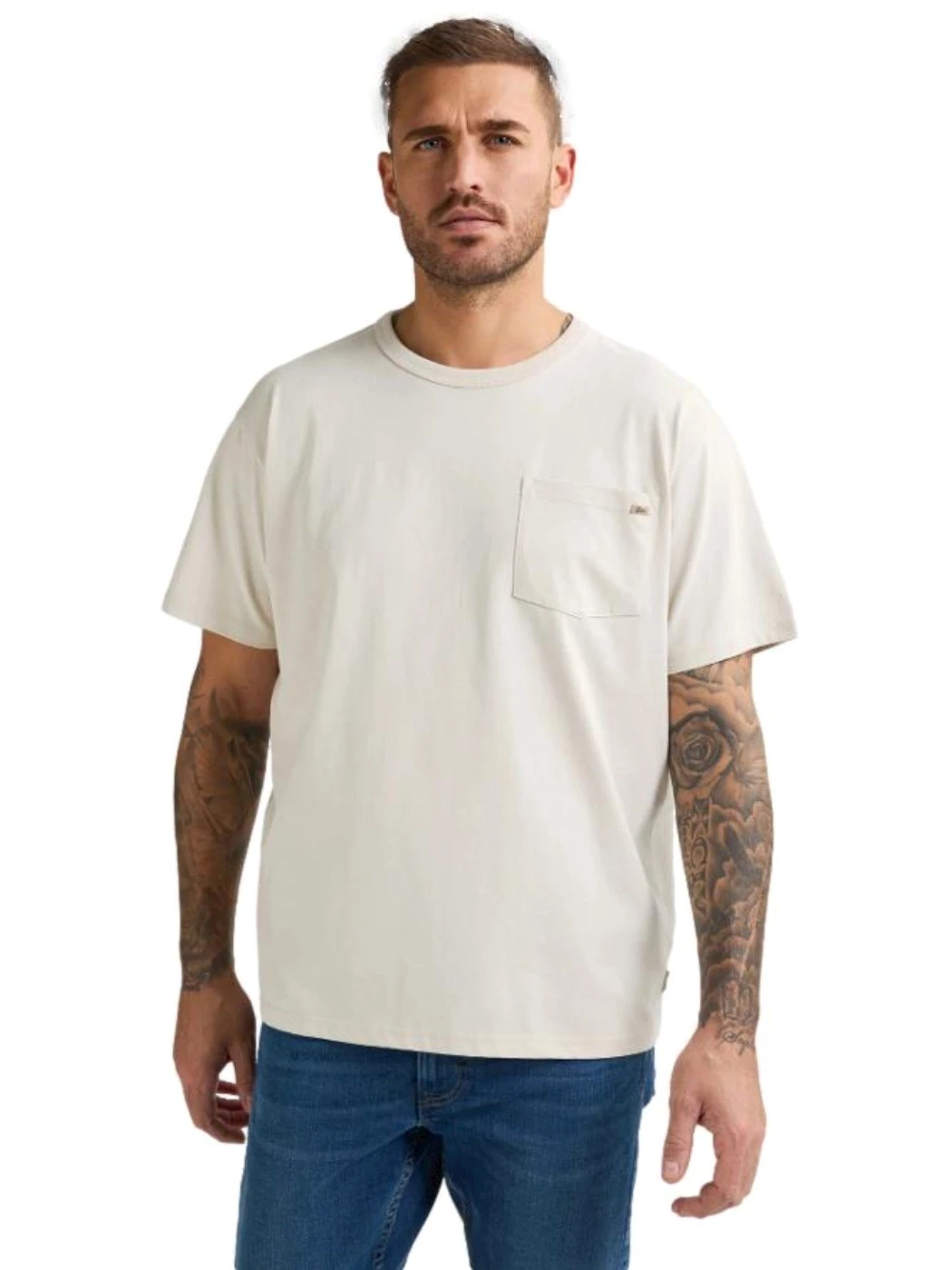 Petrol Maglietta con tasca Reefpark Panna