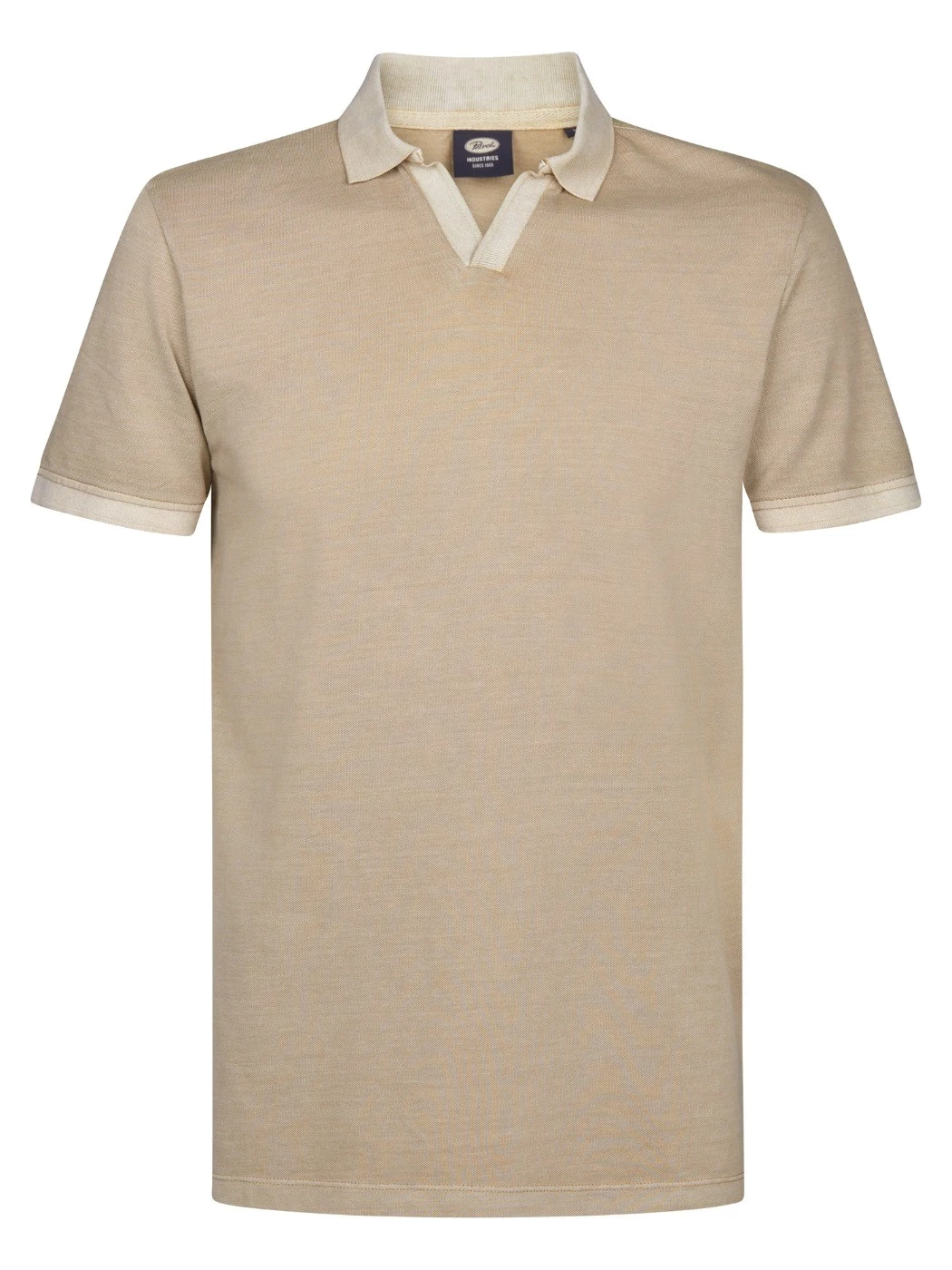 Petrol Polo maschile a maniche corte Beige Chiaro