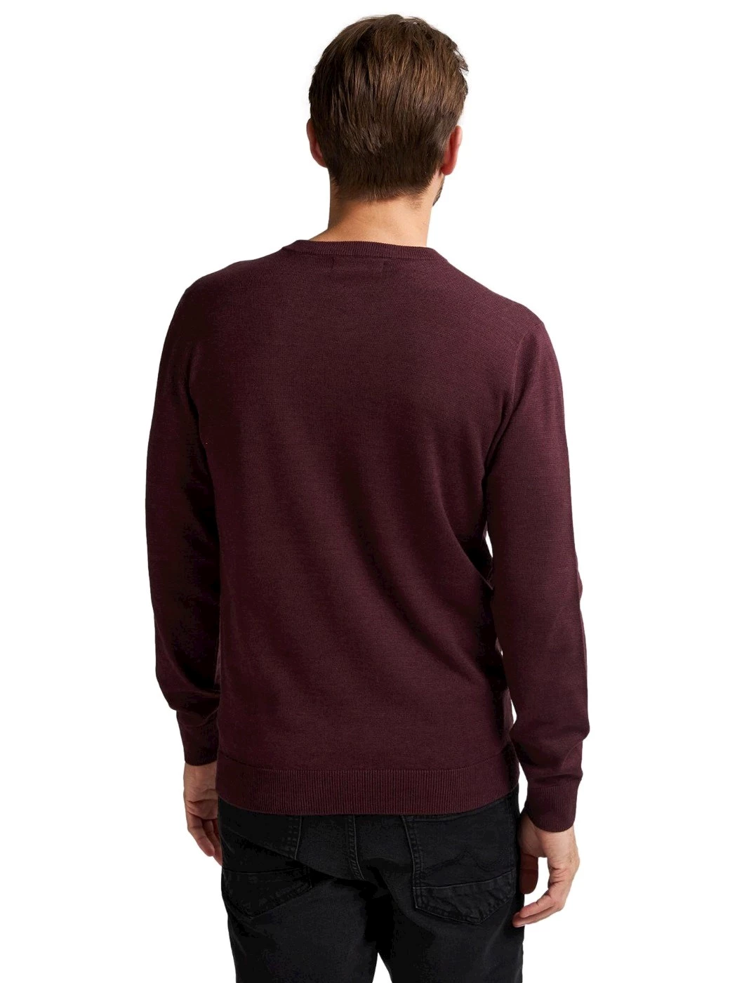 Petrol Maglione collo a V Whitefish colore Burgundy