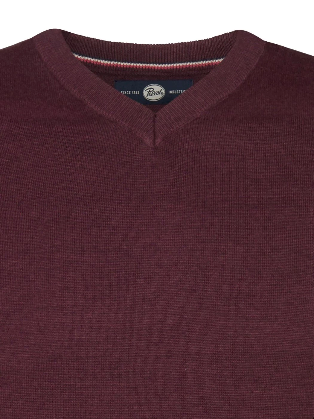 Petrol Maglione collo a V Whitefish colore Burgundy