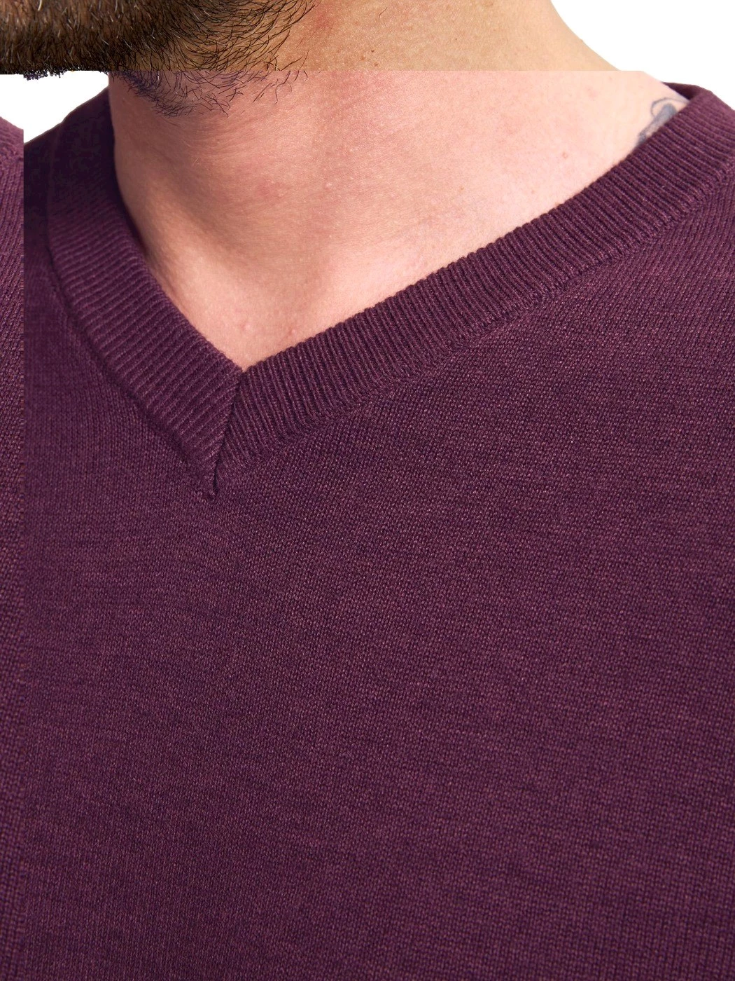 Petrol Maglione collo a V Whitefish colore Burgundy