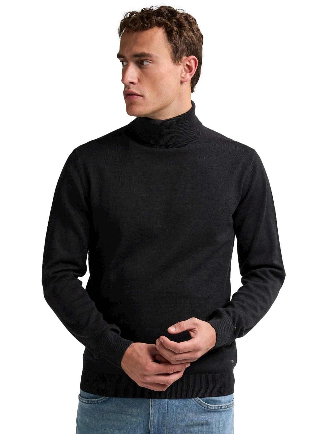 Petrol Dolcevita in maglia fine vail Colore Nero profondo