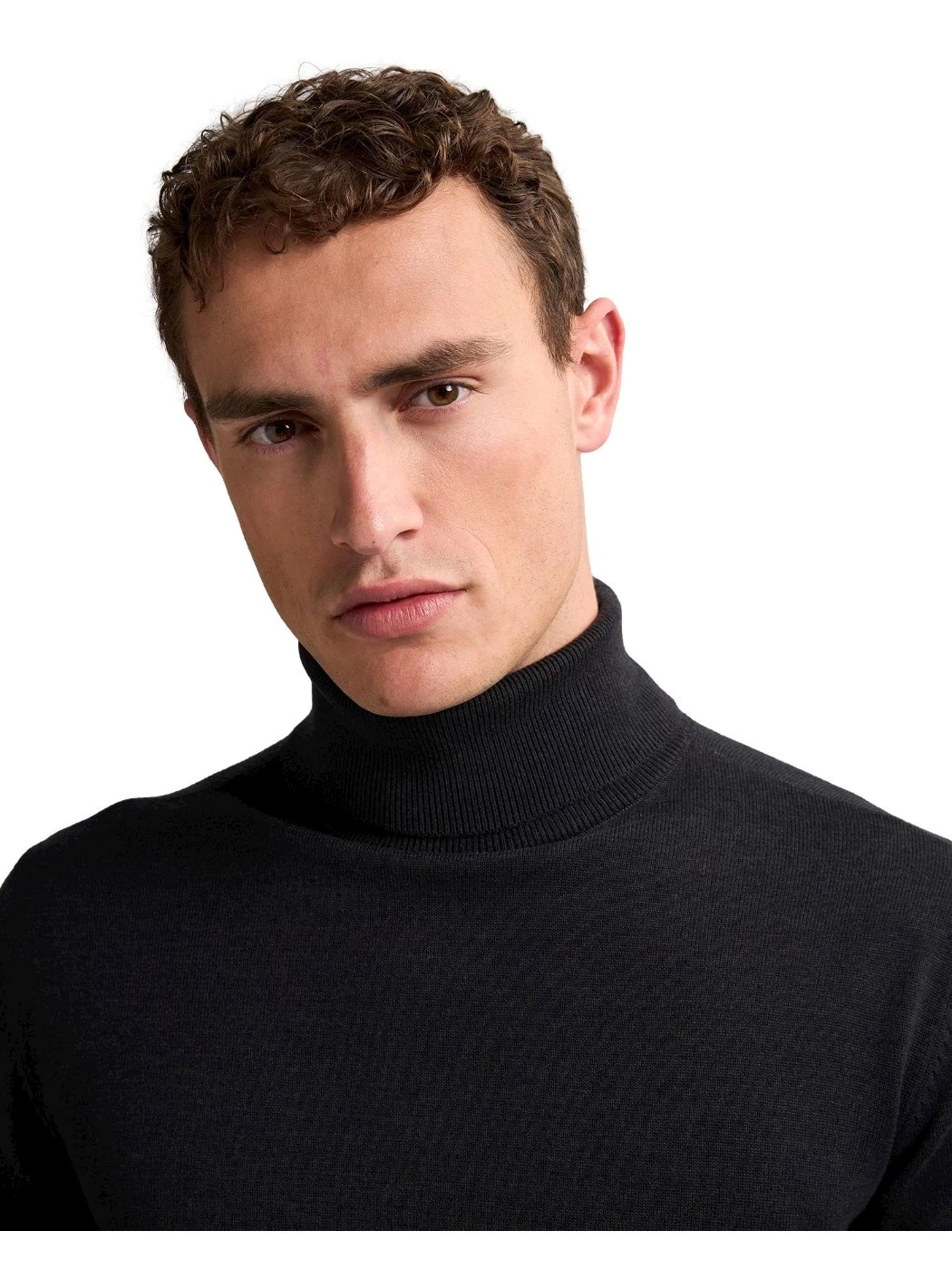 Petrol Dolcevita in maglia fine vail Colore Nero profondo