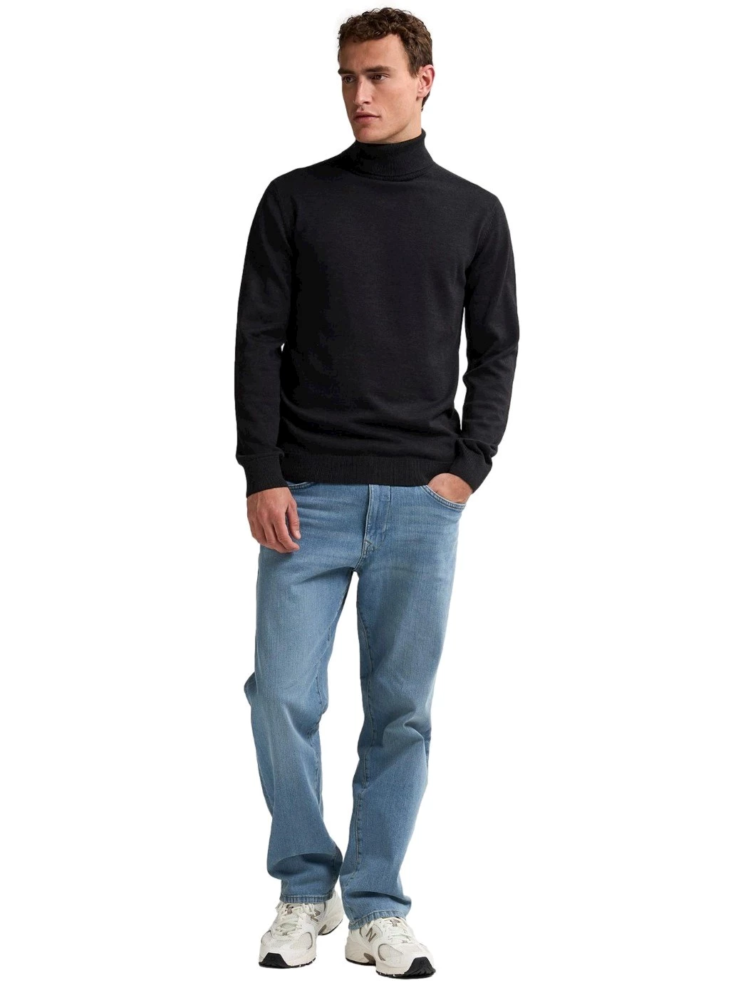 Petrol Dolcevita in maglia fine vail Colore Nero profondo