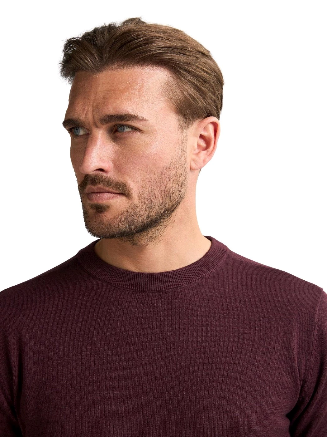Petrol Maglione Uomo Girocollo Basic Burgundy