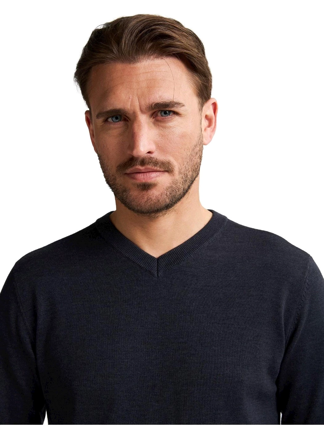 Petrol Maglione collo a V Whitefish colore Sky captain