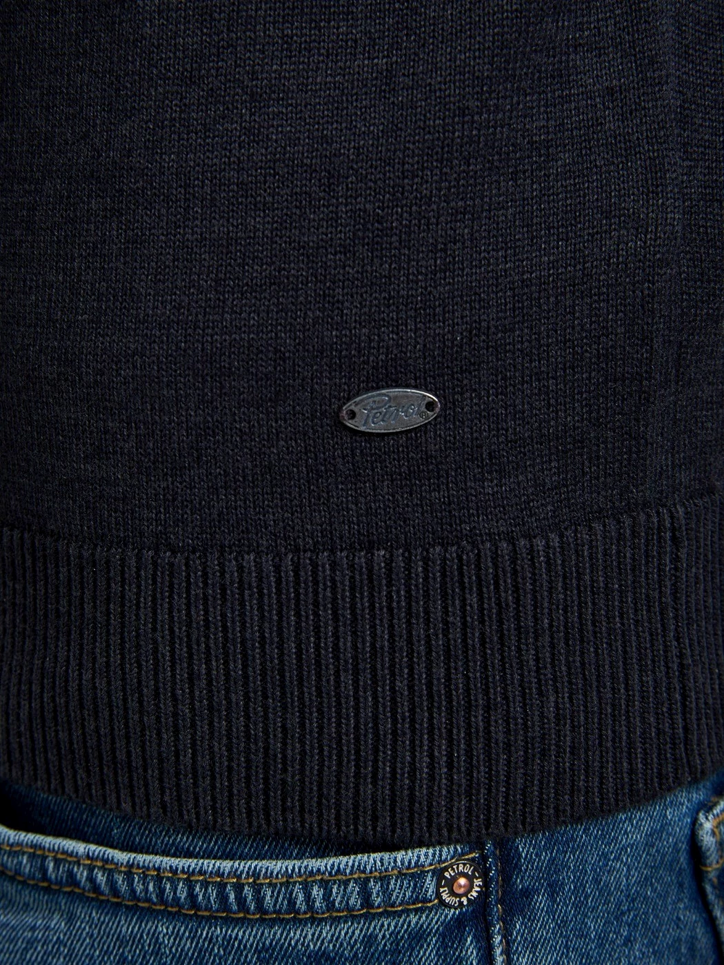 Petrol Maglione collo a V Whitefish colore Sky captain