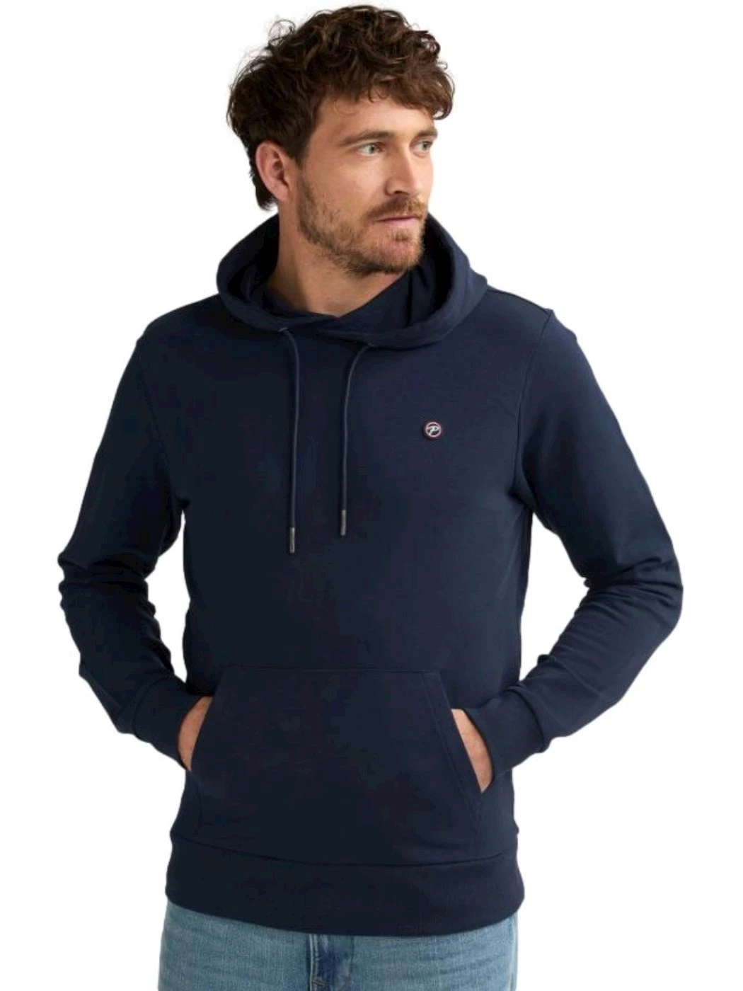 Petrol Felpa Uomo con cappuccio in cotone garzata SWH005 5178