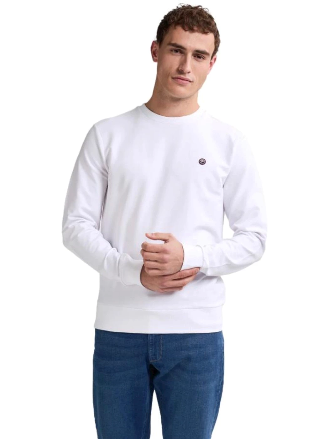 Petrol Felpa garzata Uomo White M-ROS-SWR002