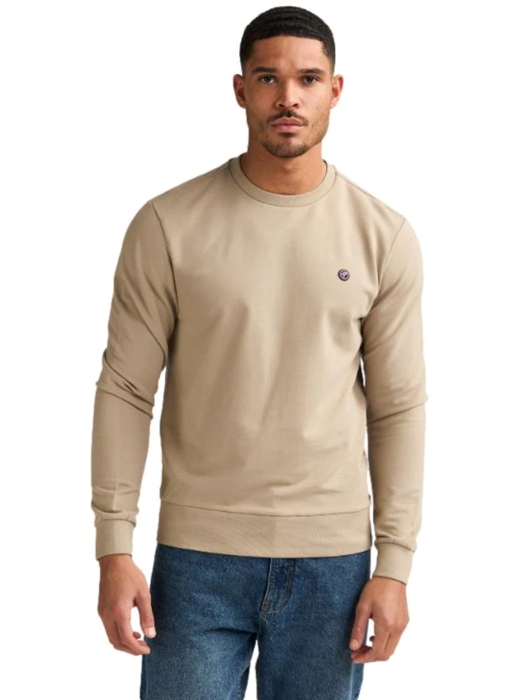 Petrol Felpa garzata Uomo Beige SWR002 7130