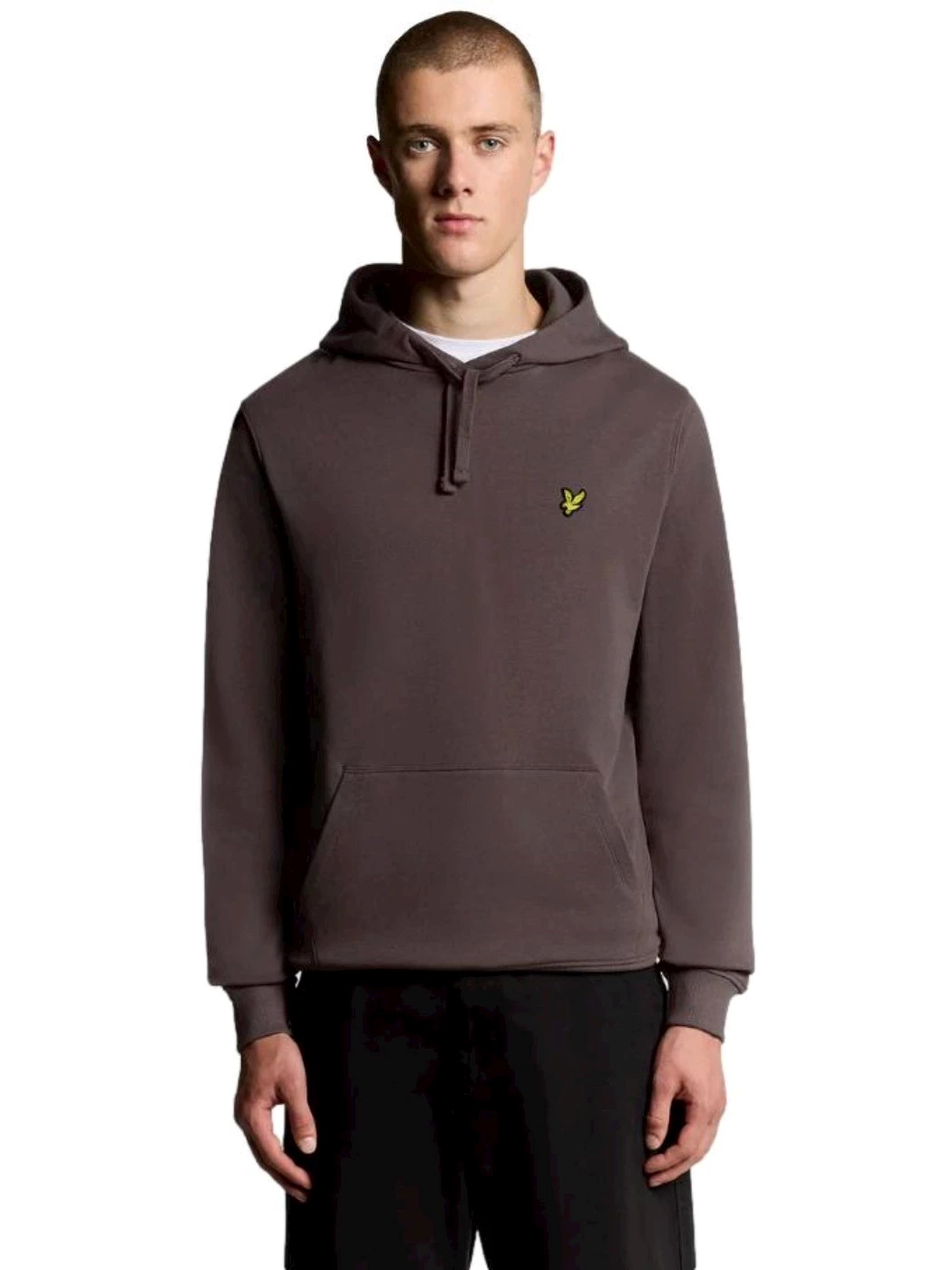 Lyle & Scott Felpa con cappuccio in cotone con cinturino Espress