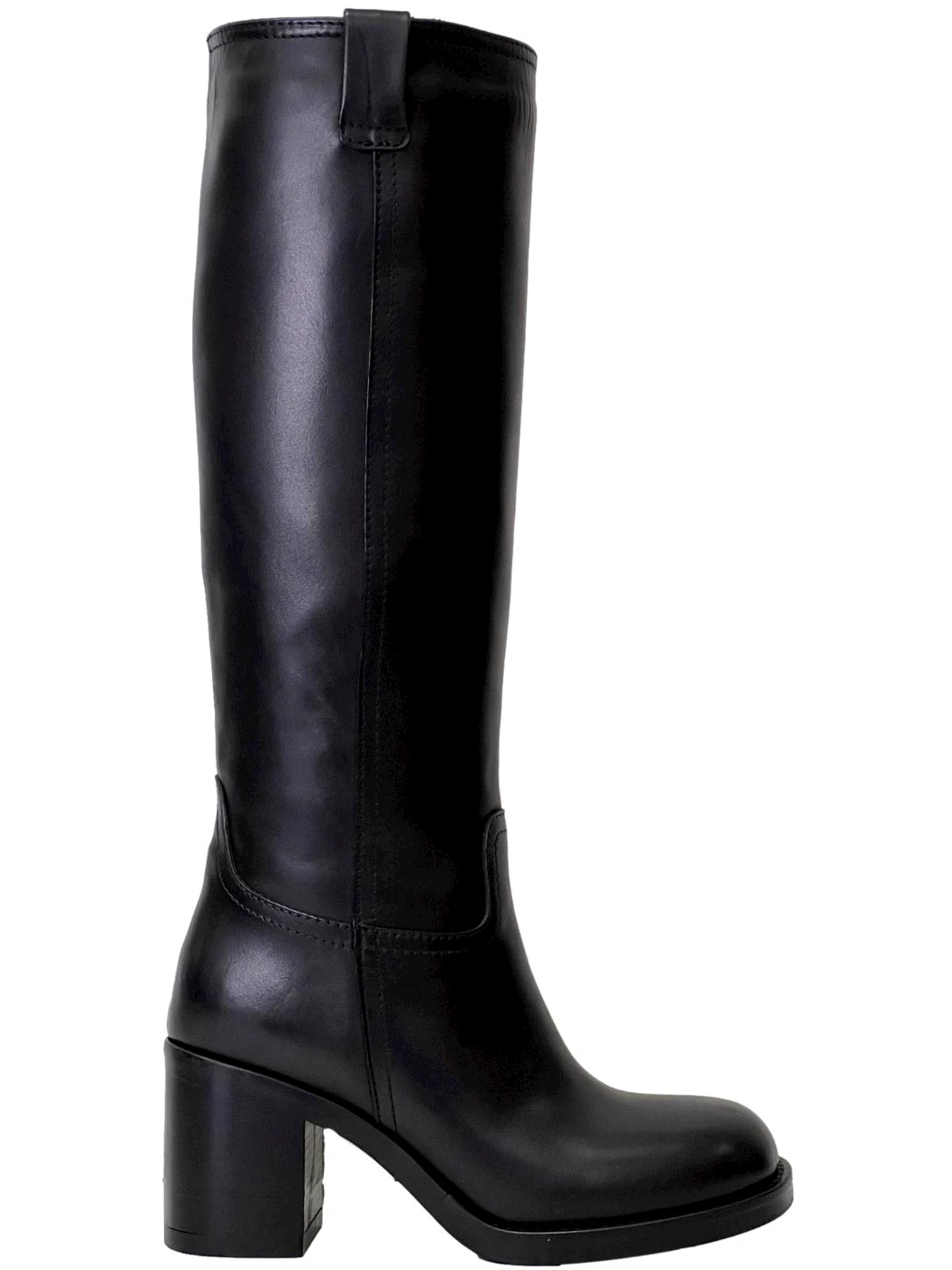 Julie Dee Stivale Crust Nero in pelle Made in Italy